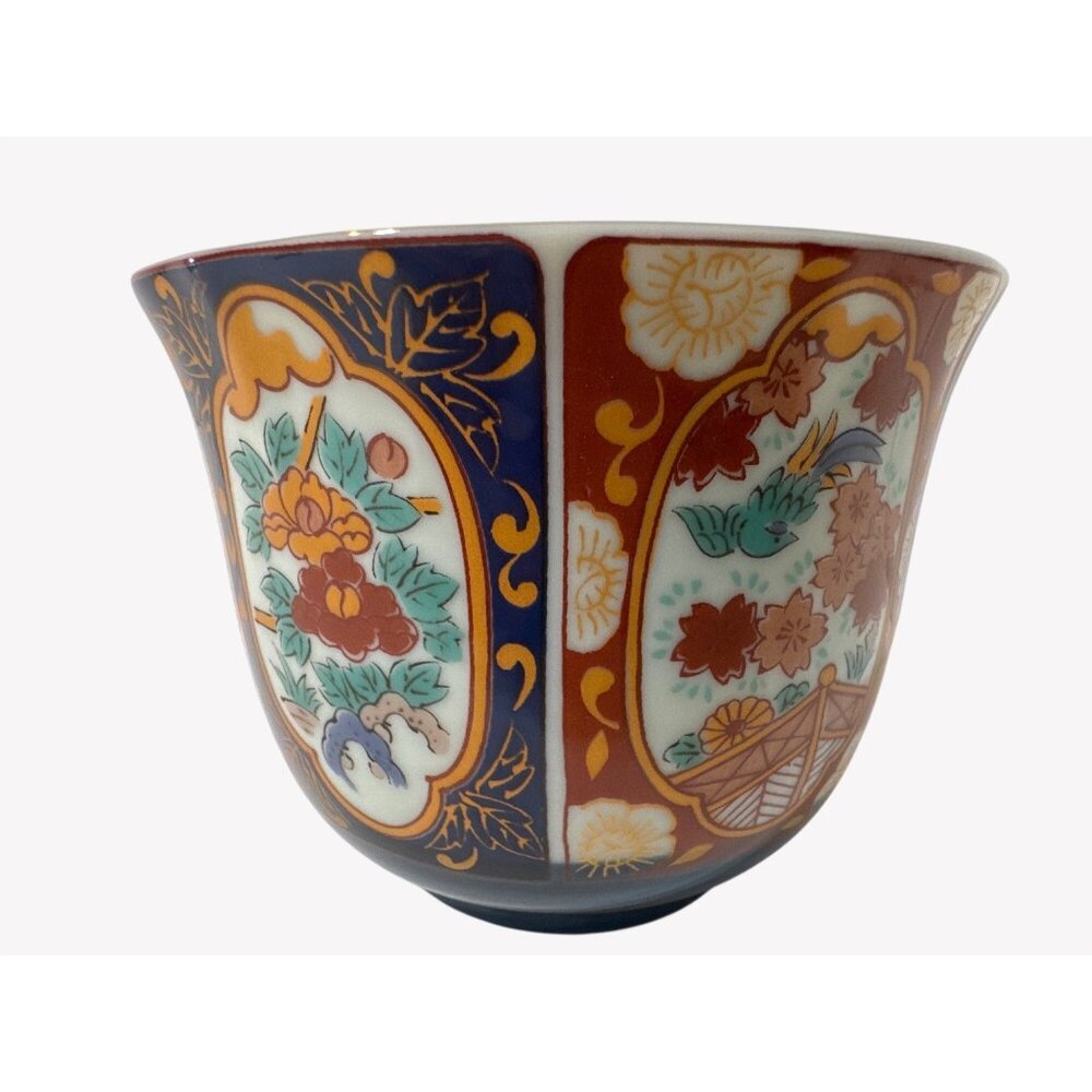 Vintage Japanese Imari Ware Porcelain Decorative Tea Cup Intricate Floral Design - Picture 5 of 9